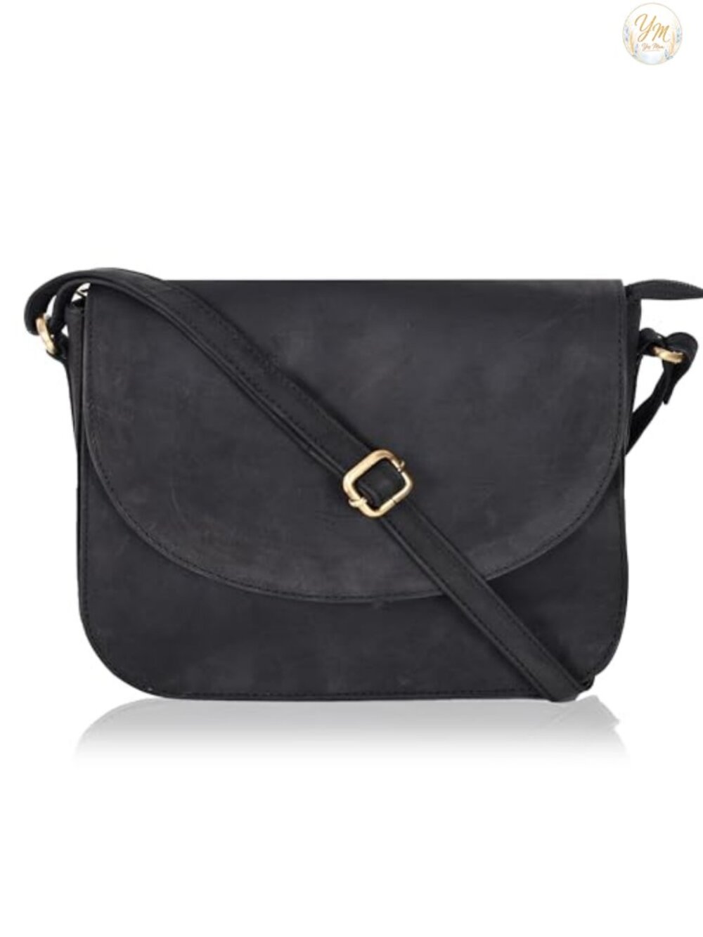Genuine Leather Crossbody Bag Adjustable Strap Medium Satchel
